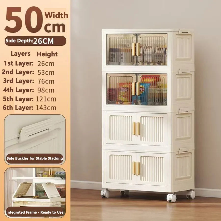 Simple wardrobe for home use baby and children's clothing organizer baby wardrobe plastic storage no installation storage ca