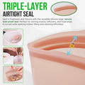 Reusable Silicone Food Storage Bags, 3-Pack Variety Set (2, 3.5, 6 Cups), Made in Korea BPA-Free Silicone, Triple-Airtight Fr