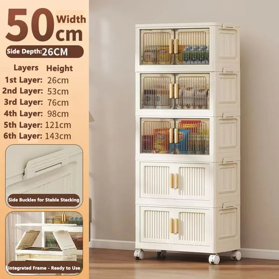 Simple wardrobe for home use baby and children's clothing organizer baby wardrobe plastic storage no installation storage ca