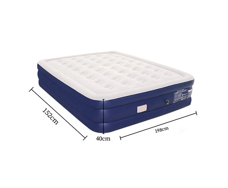 Queen Size Double Persons Automatic Inflatable Air Mattress Air Bed with Built-in Rechargeable Lithium Battery Pump