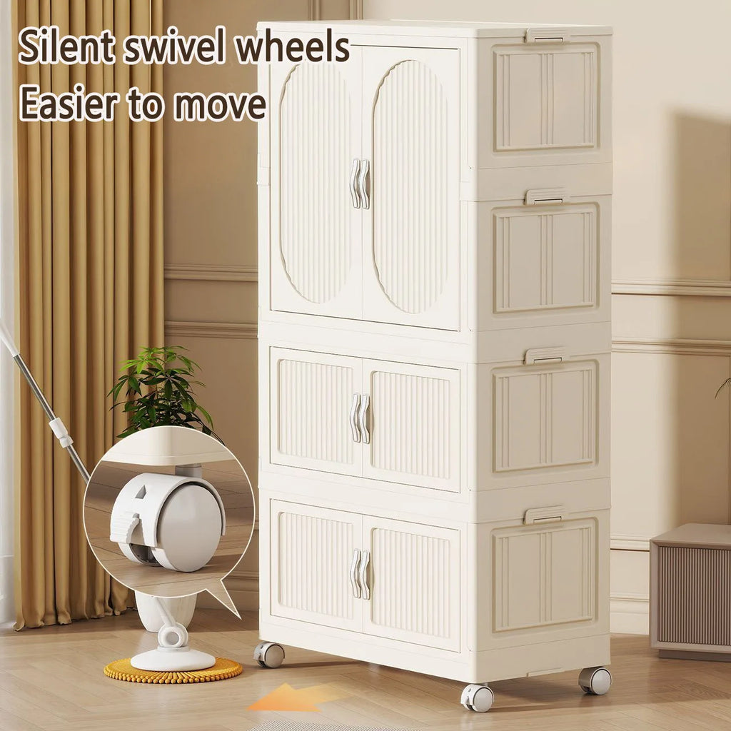 Simple wardrobe for home use baby and children's clothing organizer baby wardrobe plastic storage no installation storage ca