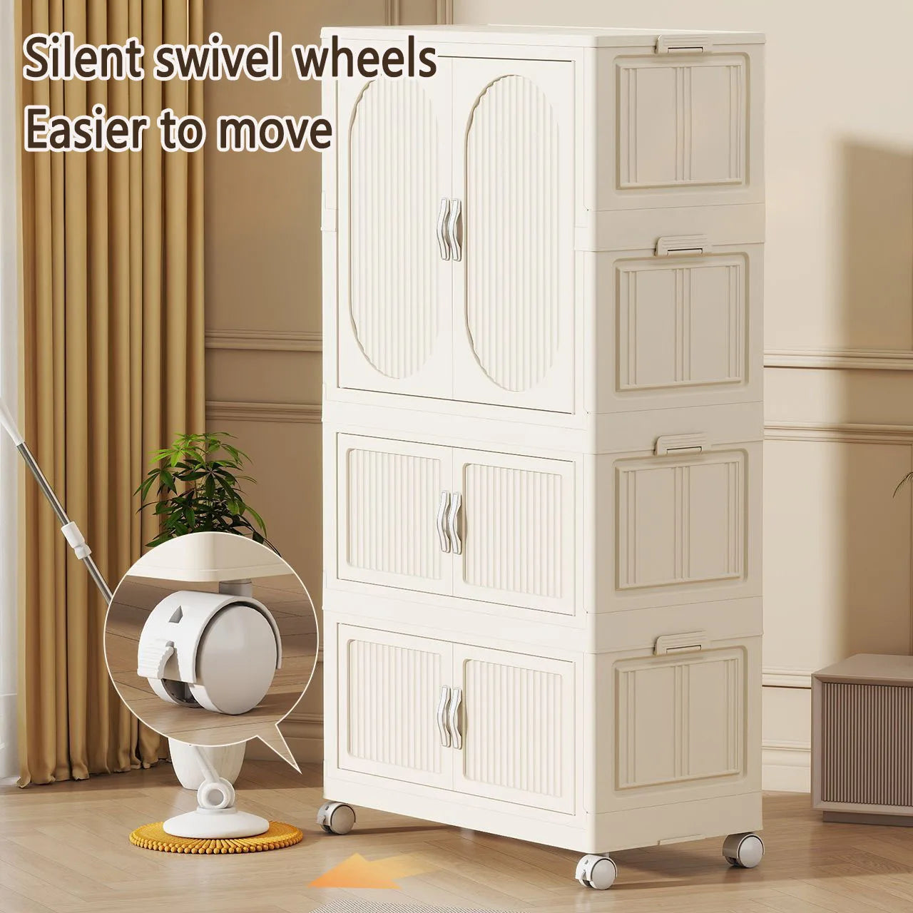 Simple wardrobe for home use baby and children's clothing organizer baby wardrobe plastic storage no installation storage ca