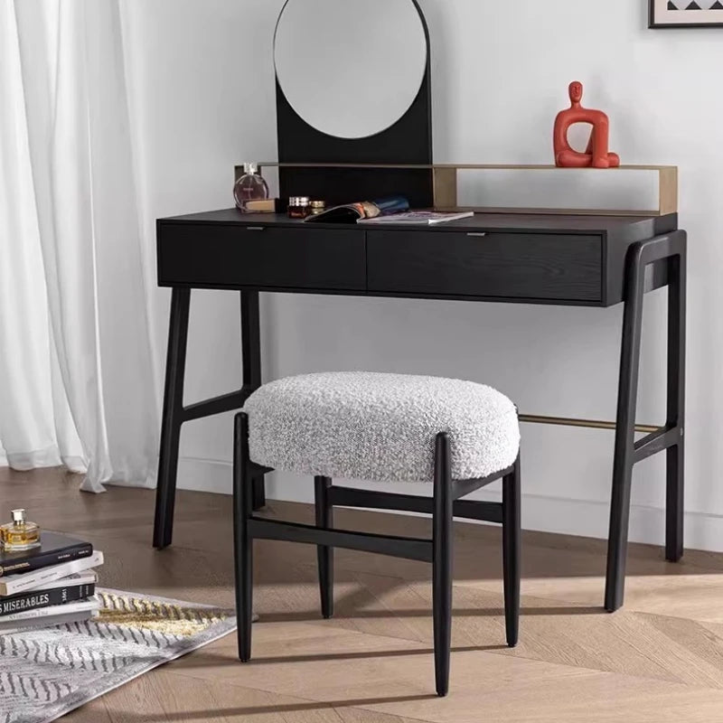 Home Wooden Vanity Chair Desk Liquidation Headdresses Dressing Vanity Chair Comfortable Makeup Muebles Bedroom Furniture