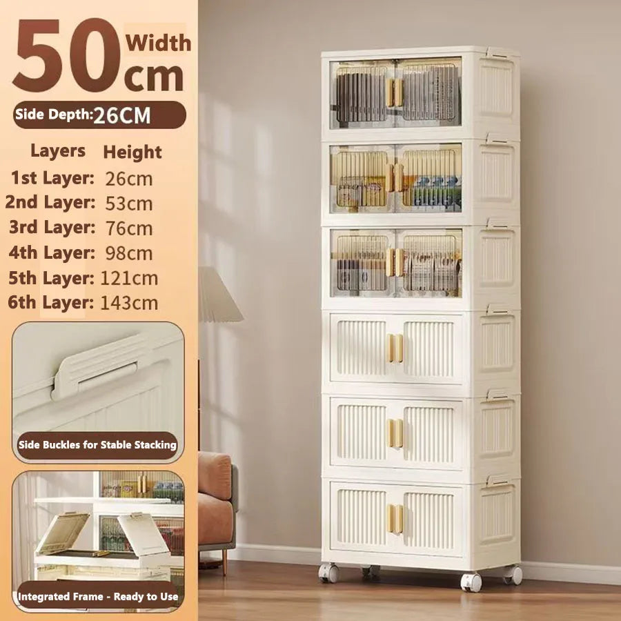 Simple wardrobe for home use baby and children's clothing organizer baby wardrobe plastic storage no installation storage ca
