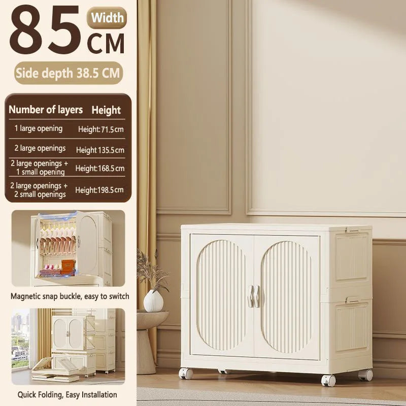 Simple wardrobe for home use baby and children's clothing organizer baby wardrobe plastic storage no installation storage ca
