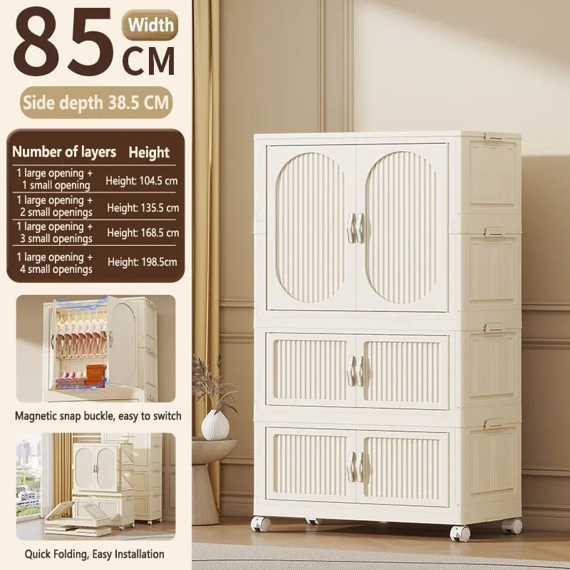 Simple wardrobe for home use baby and children's clothing organizer baby wardrobe plastic storage no installation storage ca