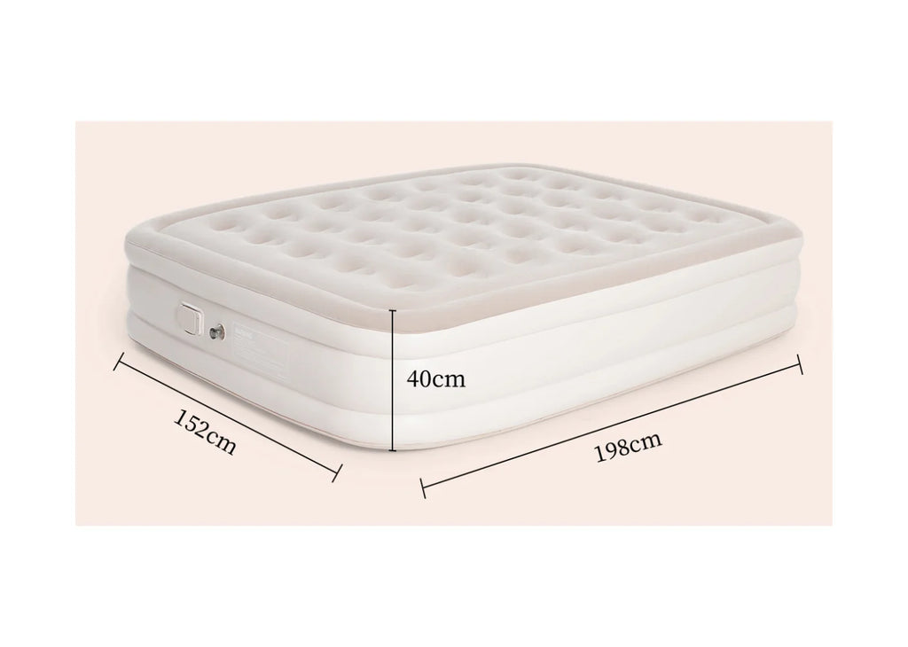 Queen Size Double Persons Automatic Inflatable Air Mattress Air Bed with Built-in Rechargeable Lithium Battery Pump