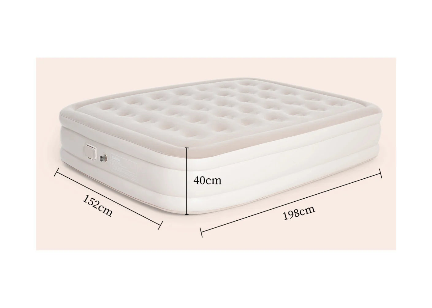 Queen Size Double Persons Automatic Inflatable Air Mattress Air Bed with Built-in Rechargeable Lithium Battery Pump