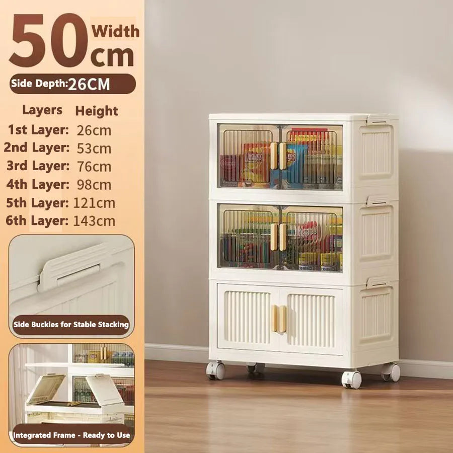 Simple wardrobe for home use baby and children's clothing organizer baby wardrobe plastic storage no installation storage ca